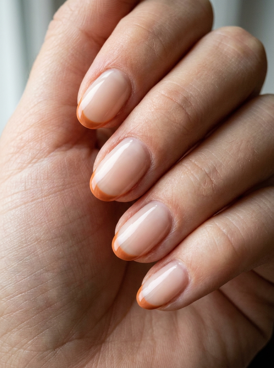 Pumpkin Spice Micro French als Oktober Nägel Ideen Inspiration 2026